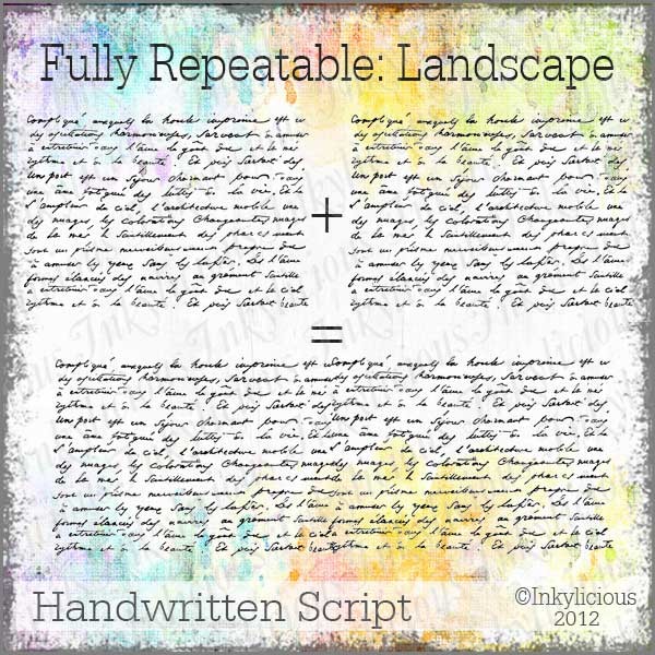 Handwritten Text Script Stamp