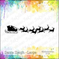 Santa Sleigh Stamp Large