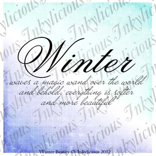Winter Beauty Verse Stamp
