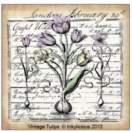 Vintage Tulips stamp