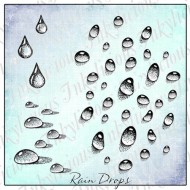 Water Rain Drops Stamp set