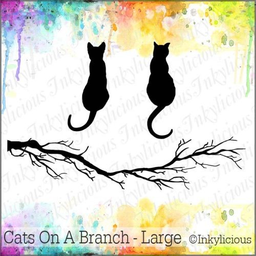 Cats On A Branch - Large Stamp Set
