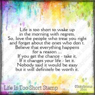 Life Is Too Short Stamp