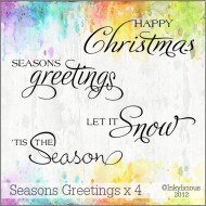 Seasons Greeting X4 Stamp Set