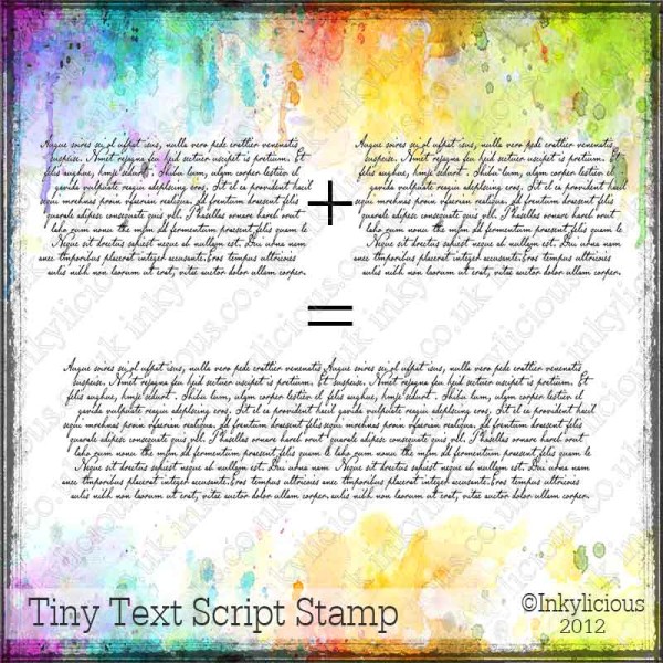 Tiny Text Script Stamp