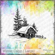 Winter Cabin Stamp (large)