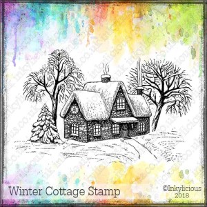 Winter Cottage Stamp