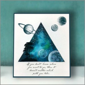 Celestial Moons and Planets Stamp