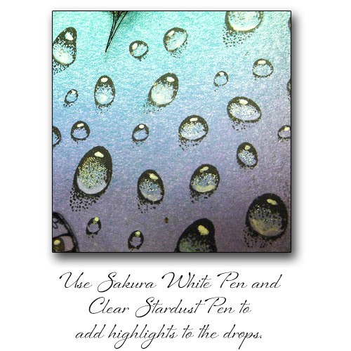 Water Rain Drops Stamp set