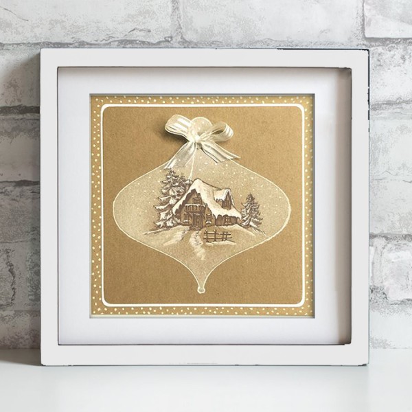 Bauble Stencil Shaped 15cm