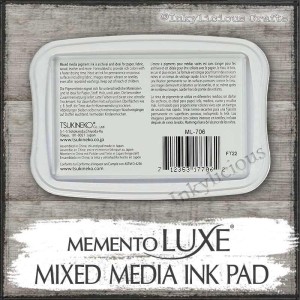 WHITE Ink Pad for Paper, for Fabric, for Wood, Memento Luxe White