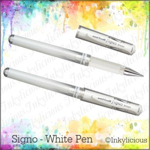 White Signo Uni Ball Pen