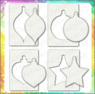 Bauble Stencil Set of 4 A6