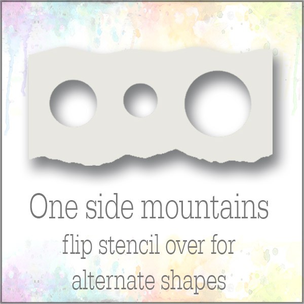 Mountain Hills Valley Sun Moon Stencil Set