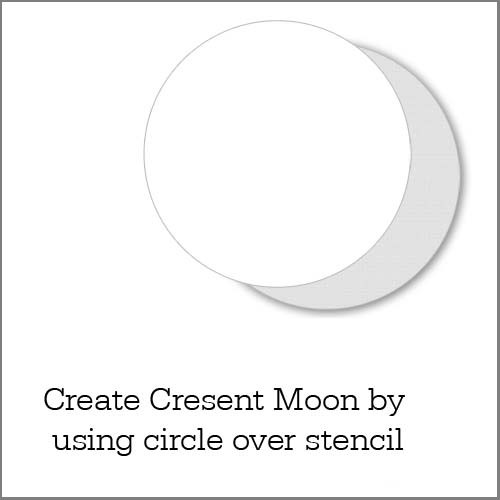 Sun Moon Circle Stencil 6"