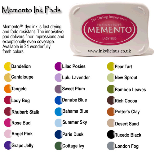 Tsukineko Memento Dye Ink Pad, Fade Resistant Dye Inkpads,Fast